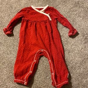 🧡 Buy 1 Get 2 Free! Red and White Burt’s Bee Baby Jumpsuit